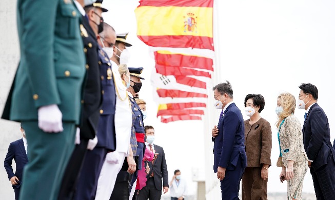 El presidente Moon Jae-in realizó una visita de Estado a España del 15 al 17 de junio