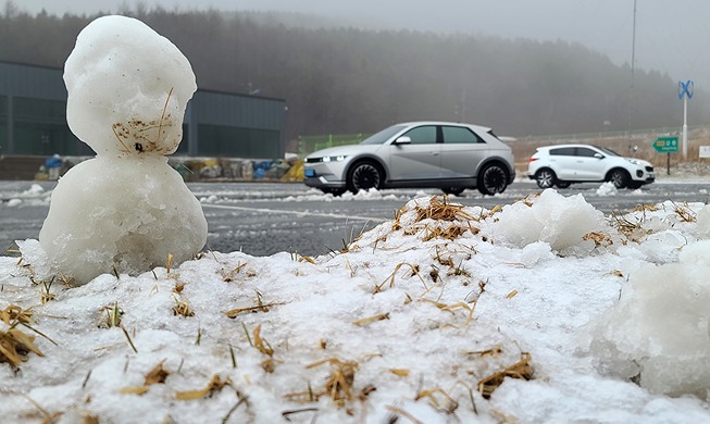 [Foto del día] Muñeco de nieve en el día de 'daeseol'