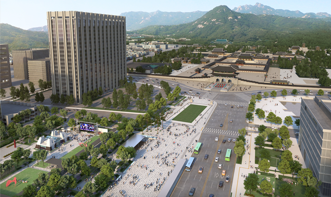 Plaza Gwanghwamun reabrirá en julio con un área el doble de grande