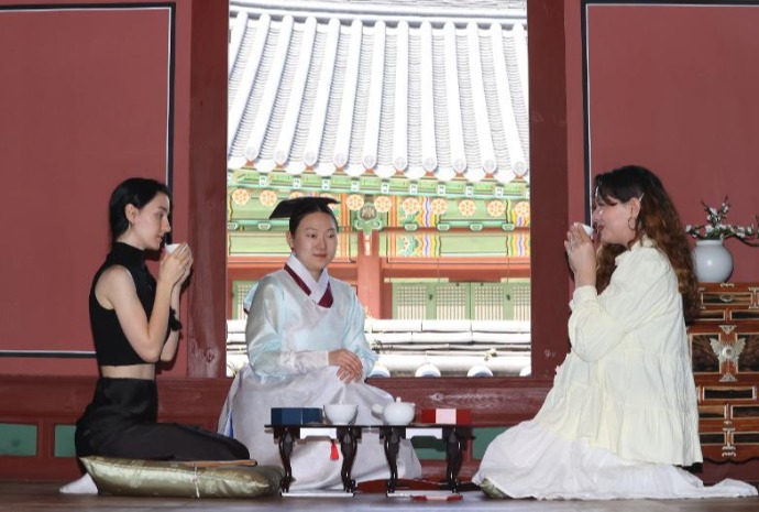 Hora del té en el palacio Changdeokgung