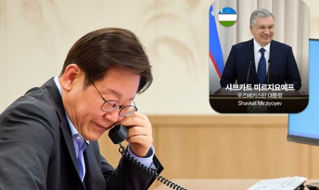 Lee dialoga con líderes de Alemania y Uzbekistán por teléfono