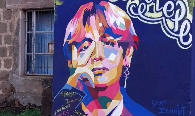 Varios miembros de BTS resurgen en murales en Nicaragua