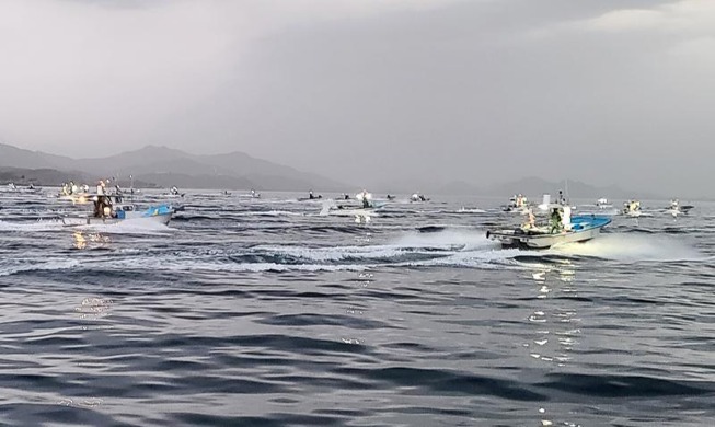 La zona de pesca de Jeodo en la costa este de la provincia de Gangwon-do es aperturada