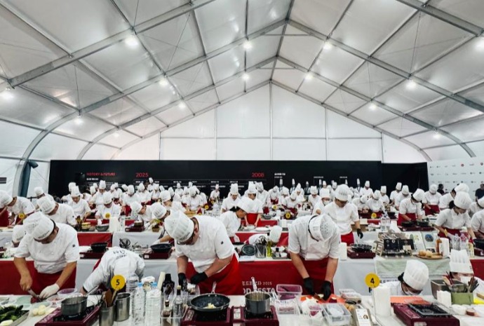 Concurso de cocina en el festival de cultura culinaria de Corea