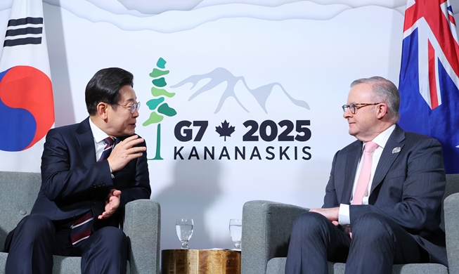 El presidente Lee inicia su agenda en la cumbre del G7 con reuniones bilaterales con Sudáfrica y Australia