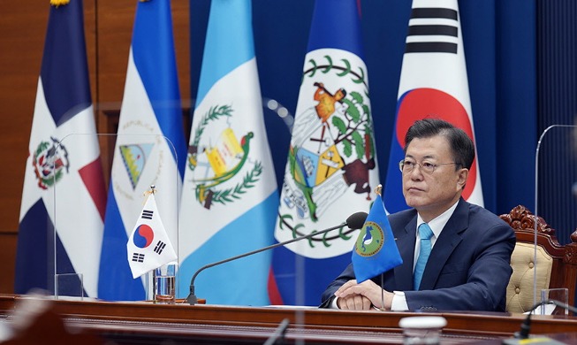 Presidente Moon participa en cumbre virtual entre Corea y el Sistema de la Integración Centroamericana (SICA)