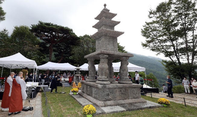 [Foto del día] Terminan las reparaciones de la Pagoda de Piedra de los Cuatro Leones del templo Hwaeomsa