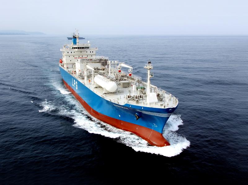 En la foto se muestra un transportador de gas licuado de petróleo construido por Hyundai Heavy Industries. | Korea Shipbuilding & Offshore Engineering Co. (KSOE) 