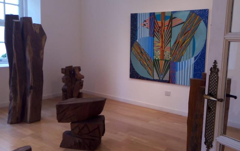 La segunda sala de la exposición se nombró Jardín del Cielo y hace referencia a la llegada de la artista a Buenos Aires. 