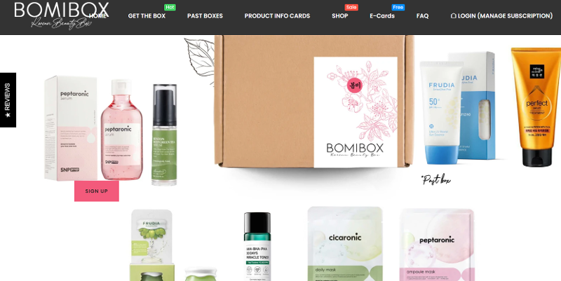 BomiBox brinda todos los meses una diferente caja para los amantes de la belleza coreana. | Captura del sitio web oficial de Bomibox