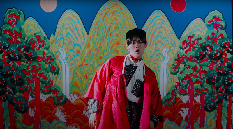 Podemos apreciar en el video musical de Favorite Boys que se utiliza también escenografía que recuerdan al Irworobongdo y presenta la historia de los goblins. | Captura de pantalla de canal oficial de official A.C.E en YouTube