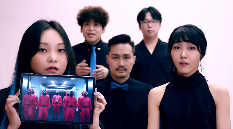 El grupo hace las versiones vocales de los instrumentales de la exitosa serie. En menos de dos semanas este video alcanzó los 56 millones de reproducciones en YouTube. | Canal de MayTree en YouTube.