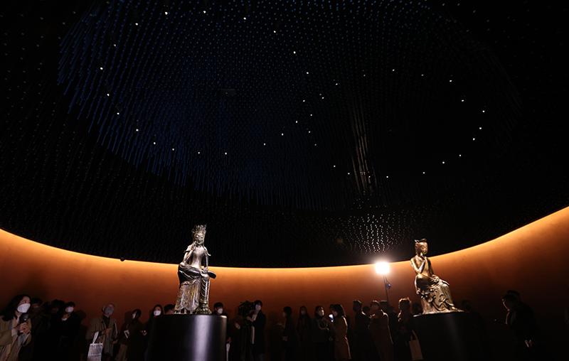El Museo Nacional de Corea en Seúl celebró el 11 de noviembre un evento con los medios de comunicación el día antes de la inauguración de 