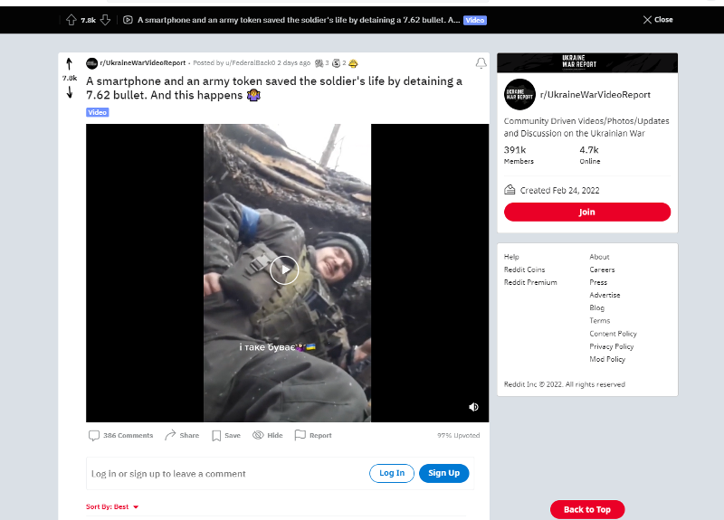 El video del teléfono inteligente Galaxy de Samsung Electronics que salva la vida de un soldado ucraniano de las balas del ejército ruso se está convirtiendo en una tendencia popular en Internet. 