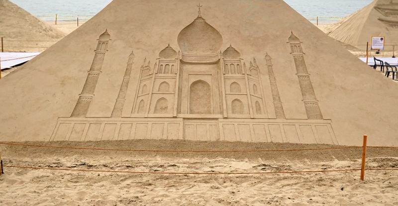 Escultura creada por Ji Dae Young para el Festival de Arena de Haeundae 2022