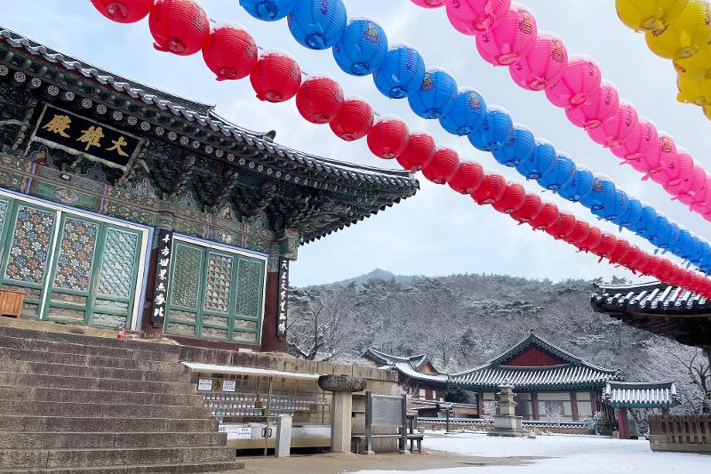 El templo Donghwasa es un chongnim, un lugar principal de meditación y práctica del budismo coreano con una historia y tradición de 1.500 años. Un chongnim es un lugar donde se congregan muchos monjes para meditar, debe tener un seonwon, un templo especializado en prácticas ascéticas, gangwon, un lugar para enseñar las escrituras budistas, yulwon, un instituto de educación especializado en preceptos budistas, y yeombulwon, un lugar especializado en oraciones budistas.