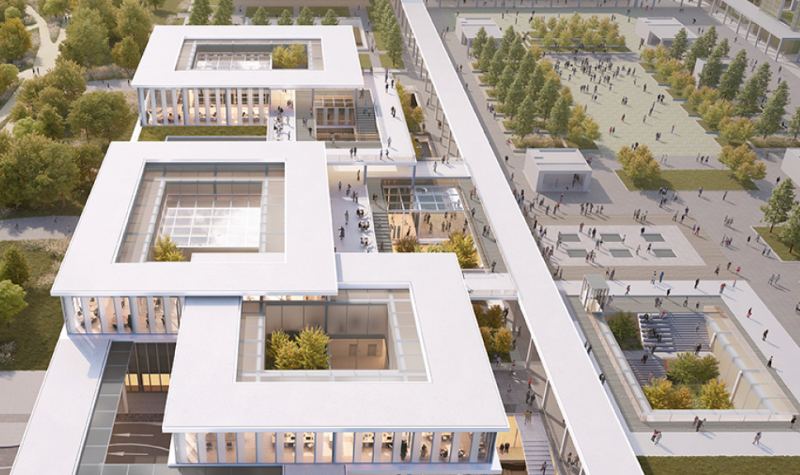 La foto muestra una representación aérea del Museo del Diseño, cuya inauguración está prevista para el 2027. | Sitio web oficial del Complejo de Museos Nacionales de la ciudad administrativa multifuncional de la ciudad autónoma especial de Sejong 