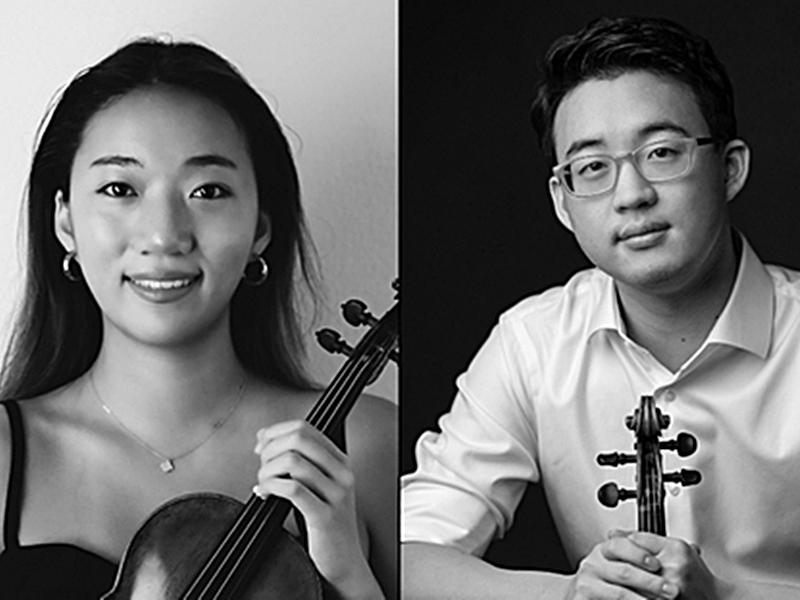 La foto muestra a los violinistas coreano-estadounidenses Elli Choi (izquierda) y Julian Rhee, quienes ganaron el tercer y quinto lugar, respectivamente, en el Concurso Internacional de Música Reina Isabel de Bélgica. | Agencia de Noticias Yonhap
