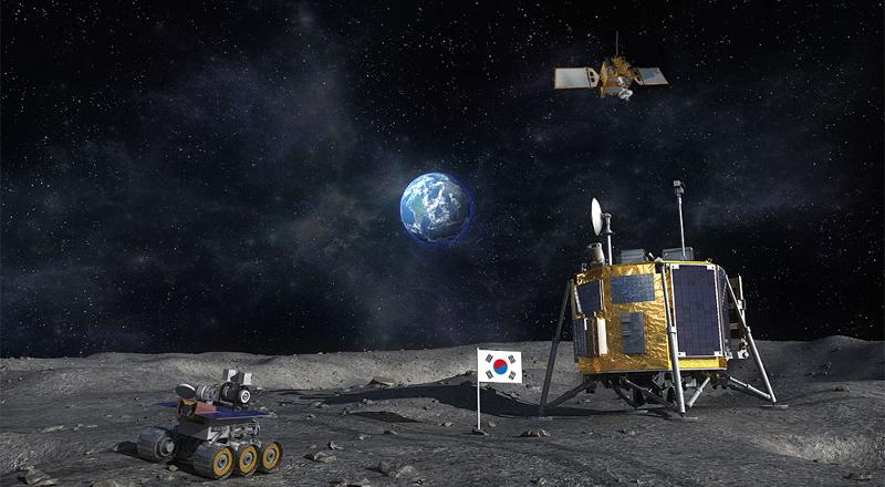 Ha comenzado la segunda fase de un proyecto de exploración lunar, con el objetivo de alunizar un rover en 2032. La imagen es una ilustración del módulo propuesto en la Luna.| Instituto de Investigación Aeroespacial de Corea