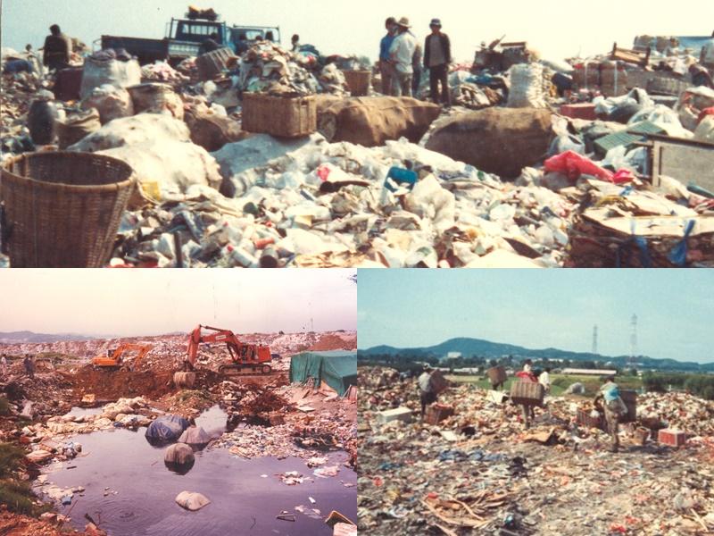 Entre 1978 y 1993, los parques ecológicos Haneul y Noeul en el barrio de Sangam-dong del distrito de Mapo-gu de Seúl formaban parte de un vertedero gigante. (Oficina de Gestión de Parques y Paisajes de Seobu)
