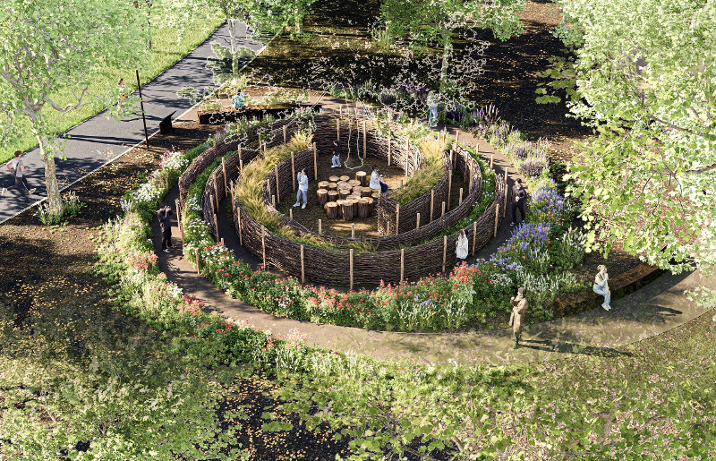 LLa Exposición Internacional de Jardines de Seúl se llevará a cabo del 22 de mayo al 20 de octubre en el parque Boramae. En la imagen, una maqueta del parque de esculturas de este año.