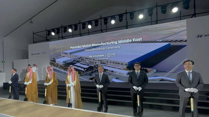 Hyundai Motor celebra el 14 de mayo (hora local) la ceremonia de inicio de obras para su primera planta en Medio Oriente, ubicada en el Clúster Automotriz del Rey Salmán, en la Ciudad Económica Rey Abdullah, en Arabia Saudita. | Hyundai Motor Group