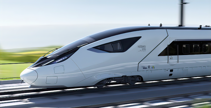 La imagen muestra el EMU-370, un tren bala de nueva generaci&oacute;n con una velocidad comercial de 370 km/h, la segunda m&aacute;s r&aacute;pida del mundo. | Instituto de Investigaci&oacute;n Ferroviaria de Corea