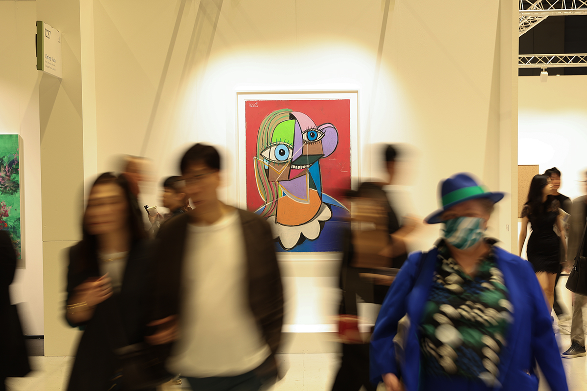 Con motivo de la inauguración de la feria de arte 