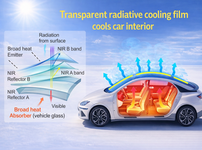 Un equipo coreano lidera el desarrollo de una lámina de enfriamiento para reducir el calor en vehículos