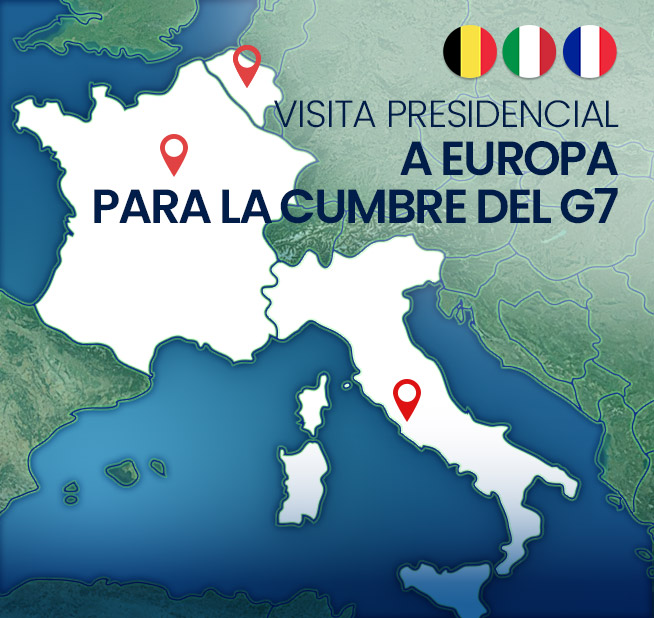 Visita presidencial a Europa para la cumbre del G7